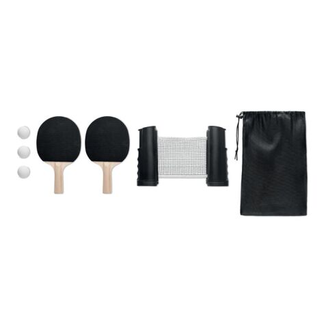 Set de tennis de table noir | sans marquage | non disponible | non disponible | non disponible