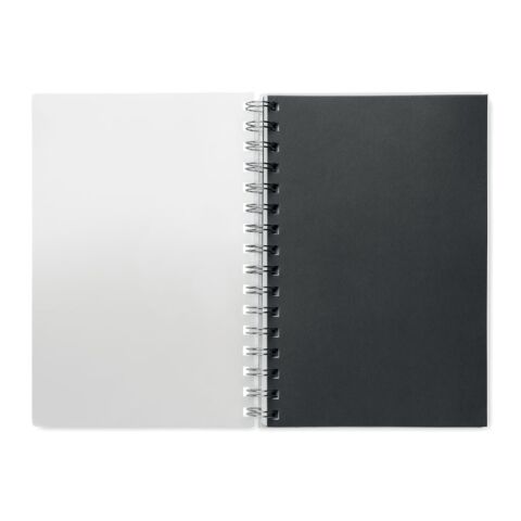 Carnet A5 à spirales en RPET noir | sans marquage | non disponible | non disponible | non disponible