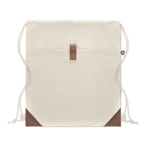 Sac à cordon en coton recyclé beige | sans marquage | non disponible | non disponible | non disponible