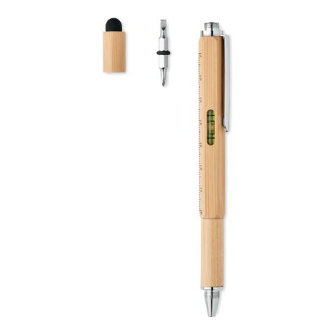 Stylo niveau à bulle en bambou bois | sans marquage | non disponible | non disponible