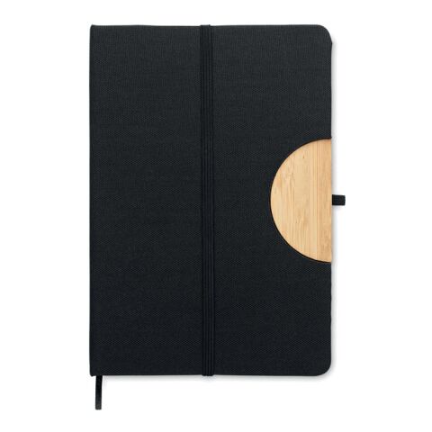 Carnet A5 RPET 80 pages lignées noir | sans marquage | non disponible | non disponible | non disponible