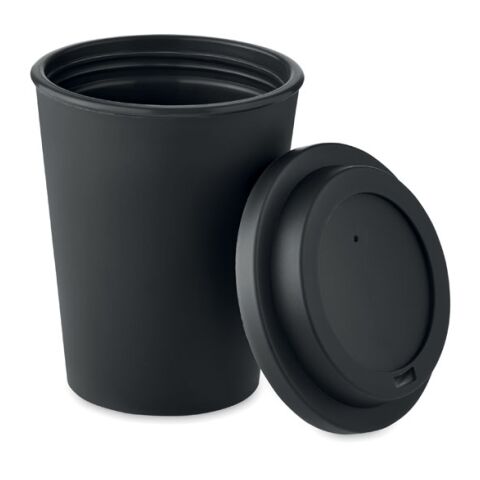 Gobelet double paroi PP 300 ml noir | sans marquage | non disponible | non disponible