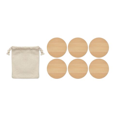Lot de 6 sous-verres en bambou bois | sans marquage | non disponible | non disponible | non disponible