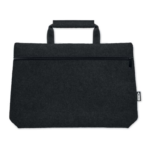 RPET felt zippered laptop bag noir | sans marquage | non disponible | non disponible | non disponible