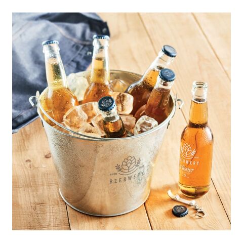 Metal beer bucket 4L argent mate | sans marquage | non disponible | non disponible | non disponible