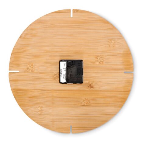 Round shape bamboo wall clock bois | sans marquage | non disponible | non disponible