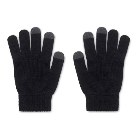 Gants tactiles en RPET noir | sans marquage | non disponible | non disponible | non disponible