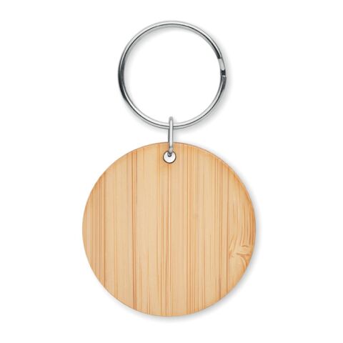 Porte-clés rond en bambou bois | sans marquage | non disponible | non disponible | non disponible