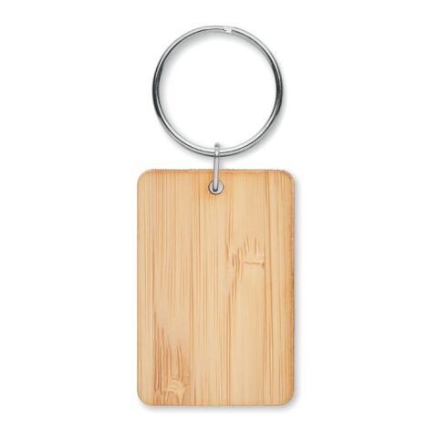 Porte-clés rectangulaire bambou bois | sans marquage | non disponible | non disponible | non disponible