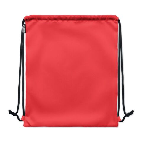 Grand sac à cordon 300D RPET rouge | sans marquage | non disponible | non disponible | non disponible