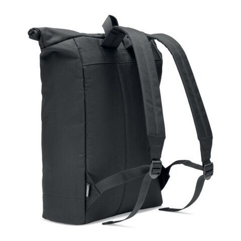 Sac à dos enroulable RPET 600D noir | sans marquage | non disponible | non disponible | non disponible