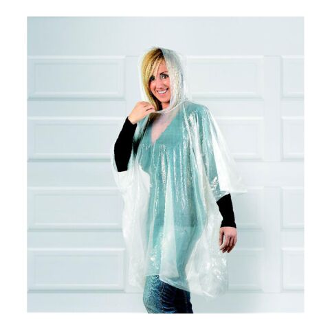 Poncho dans un emballage rond bleu | sans marquage | non disponible | non disponible