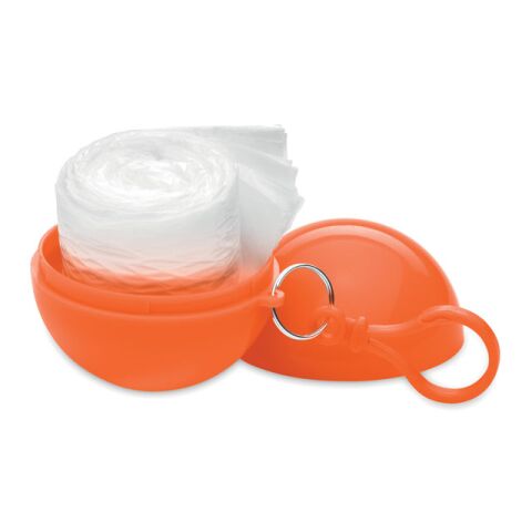 Poncho dans un emballage rond orange | sans marquage | non disponible | non disponible