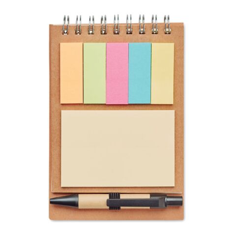 Carnet avec stylo et feuillets beige | sans marquage | non disponible | non disponible
