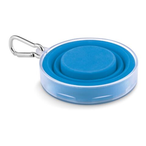Tasse pliable avec pilulier bleu | sans marquage | non disponible | non disponible | non disponible