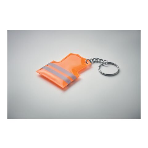 Porte-clés gilet de  sécurité orange fluo | sans marquage | non disponible | non disponible