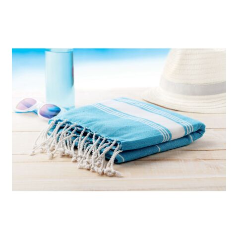 Serviette de plage coton turquoise | sans marquage | non disponible | non disponible | non disponible