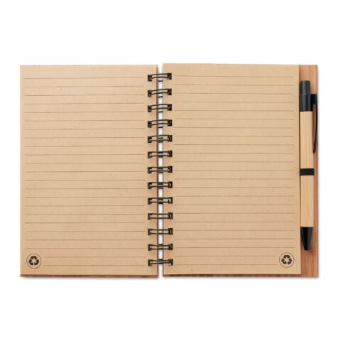 Carnet de note avec stylo en bambou bois | sans marquage | non disponible | non disponible