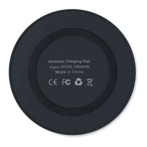 Chargeur sans fil rond noir | sans marquage | non disponible | non disponible