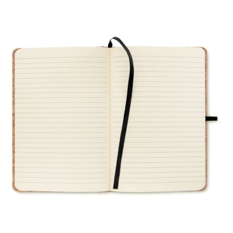 Carnet de note en liège A5 - pages lignées noir | sans marquage | non disponible | non disponible | non disponible
