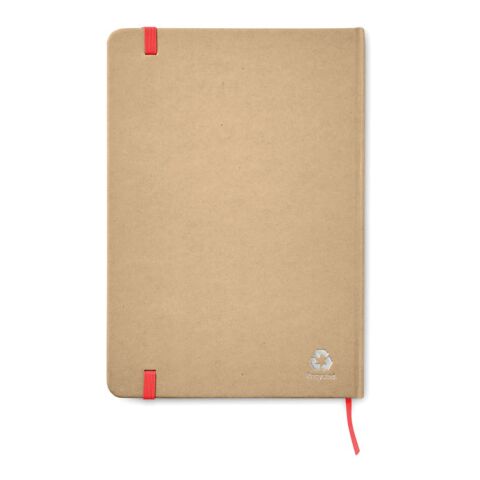 Carnet de note en carton recyclé A5 - pages lignées rouge | sans marquage | non disponible | non disponible | non disponible