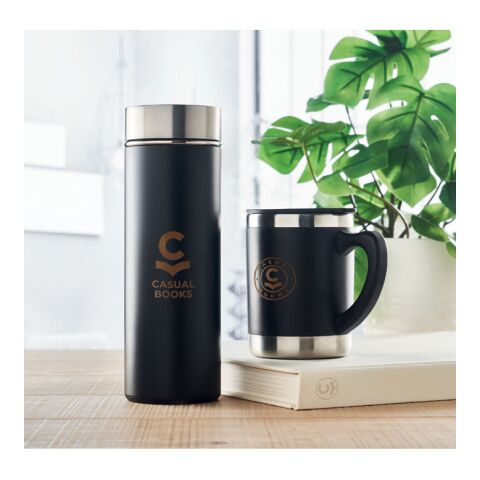 Gobelet à double paroi noir | sans marquage | non disponible | non disponible