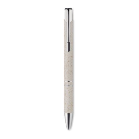 Stylo poussoir blé paille ABS beige | sans marquage | non disponible | non disponible