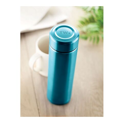 Gourde de 470 ml double paroi turquoise | sans marquage | non disponible | non disponible | non disponible
