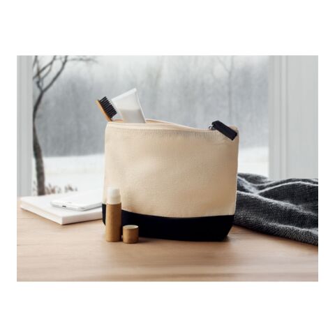 Trousse en coton bicolore noir | sans marquage | non disponible | non disponible | non disponible