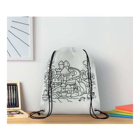 Sac à cordon non tissé blanc | sans marquage | non disponible | non disponible | non disponible