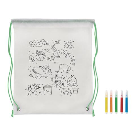Sac à cordon non tissé lime | sans marquage | non disponible | non disponible | non disponible