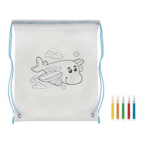 Sac à cordon non tissé bleu ciel | sans marquage | non disponible | non disponible | non disponible