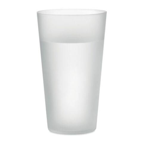 Gobelet réutilisable en PP 550 ml blanc transparent | sans marquage | non disponible | non disponible