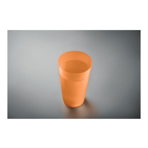Gobelet réutilisable en PP 550 ml orange transparent | sans marquage | non disponible | non disponible