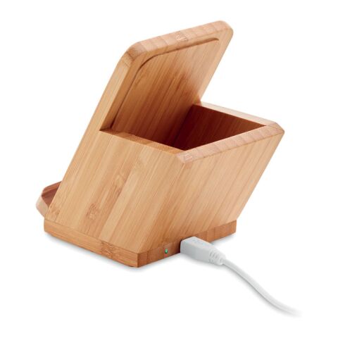 Pot crayons chargeur sans fil bois | sans marquage | non disponible | non disponible