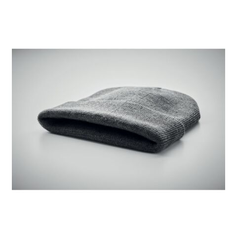 Bonnet en RPET avec revers blanc/noir | sans marquage | non disponible | non disponible | non disponible