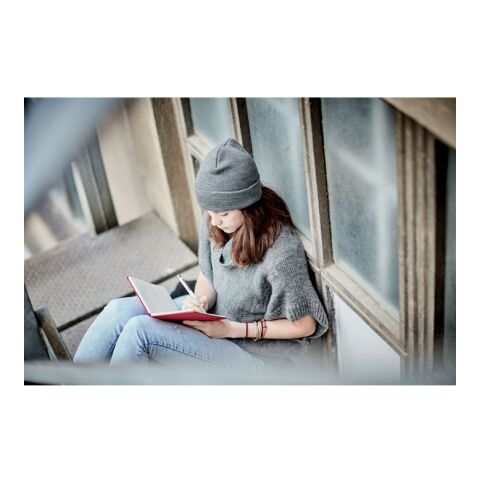 Bonnet en RPET avec revers blanc/gris | sans marquage | non disponible | non disponible | non disponible