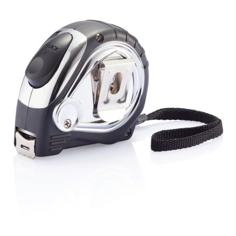 Mètre ruban avec finition chromée automatique noir | sans marquage | non disponible | non disponible