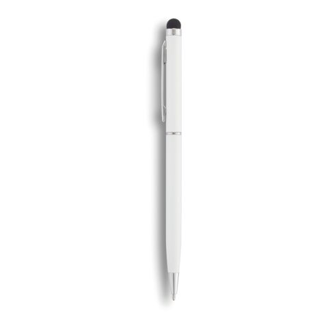 Stylo-stylet fin en métal blanc | sans marquage | non disponible | non disponible | non disponible