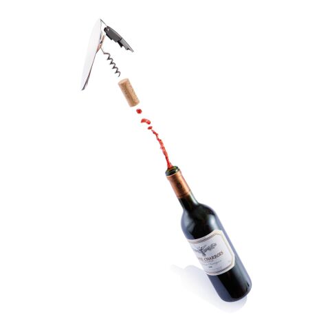 Tire-bouchon double appui Eon noir-argent | sans marquage | non disponible | non disponible | non disponible