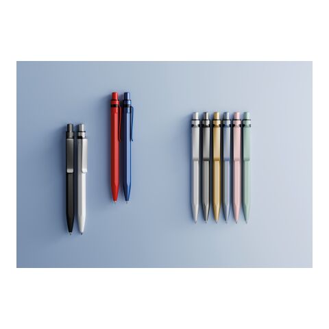 Prodir QS50 stylo à bille à poussoir Stone et agrafe métal blanc/argent | non disponible | sans marquage