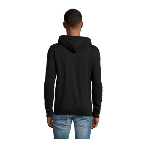 STONE UNI HOODIE 260g noir | S | Sérigraphie 1 couleur | Bras droit | 100 mm x 70 mm | non disponible