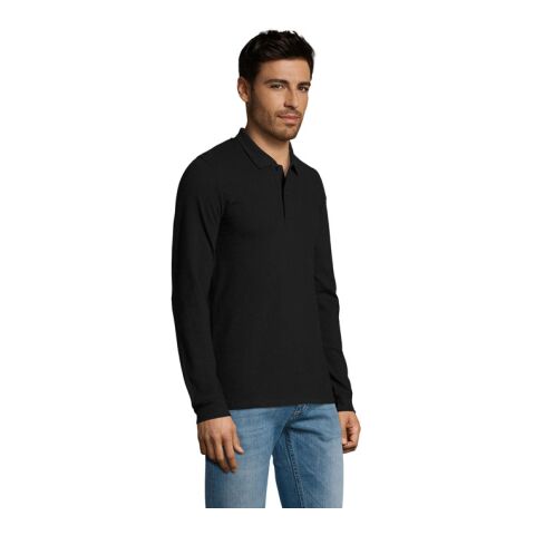 PERFECT MEN LSL POLO 180g noir | S | Sérigraphie 1 couleur | poitrine avant | 100 mm x 100 mm | non disponible