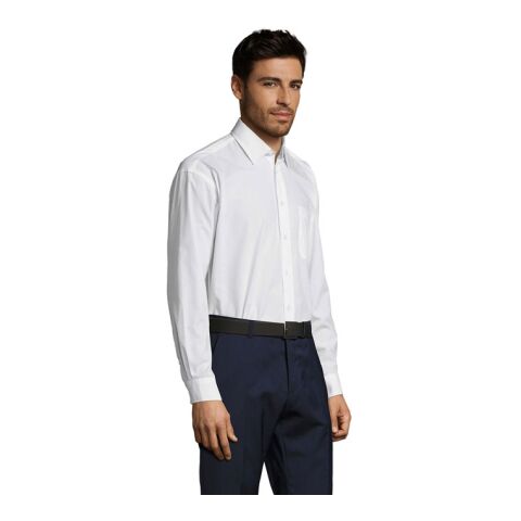 BALTIMORE CHEMISE POPELINE blanc | M