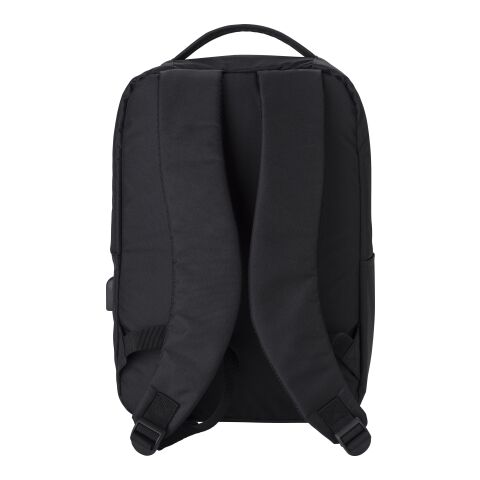 Sac à dos porte-ordinateur en polyester Rpet 300D Jesse noir | sans marquage | non disponible | non disponible