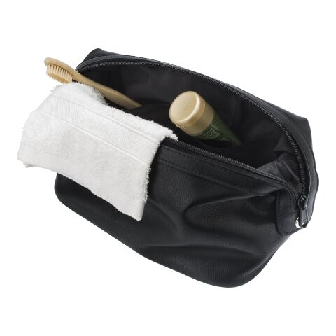 Trousse de toilette en cuir Flynn noir | sans marquage | non disponible | non disponible