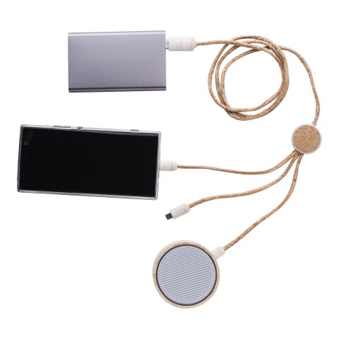 Câble de charge en liège Gemma marron | sans marquage | non disponible | non disponible