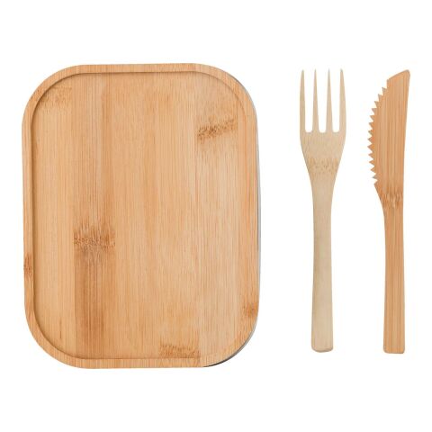 Lunch box en acier inoxydable Esme marron | sans marquage | non disponible | non disponible