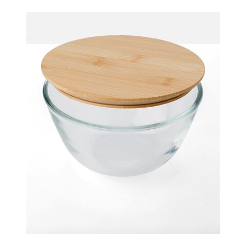 Saladier en verre et bambou Isabeau marron | sans marquage | non disponible | non disponible