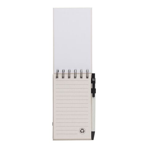 Carnet à spirale A6 en carton recyclé Martha noir/blanc | sans marquage | non disponible | non disponible